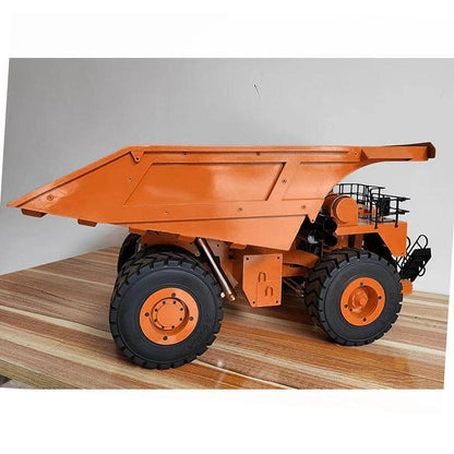 TOUCAN RC HOBBY Orange Metal 1/20 Scale RC Hydraulic Mine Truck C793D Dumper Remote Control Tipper Car Model I6X Radio Lights Motor Servo