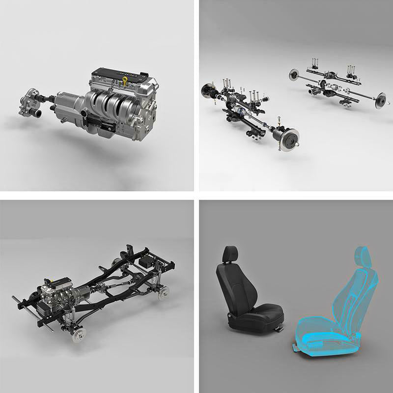 Capo 1/6 RC Race Off-Road CD15828 SIXER1 Crawler KIT Auto Metallchassis Kunststoffrumpf Lichtsystem DIY Modell 533MM