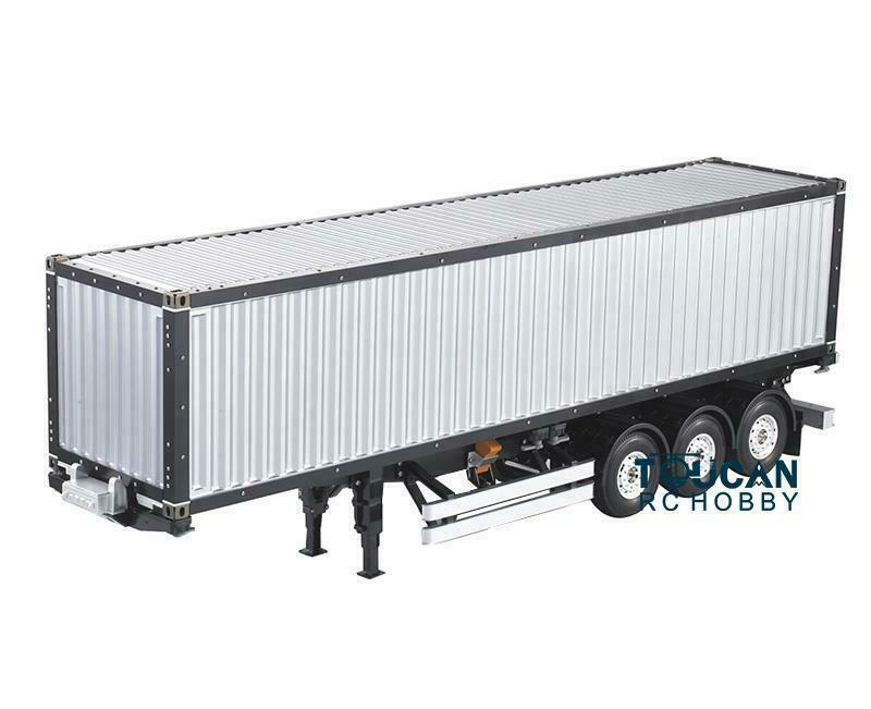 Toucanrc 1/14 Maßstab 3 Achsen LKW Funksteuerung 40ft Containerchassis Sattelzugmaschine Unlackiert KIT Modell für TAMIYA Auto