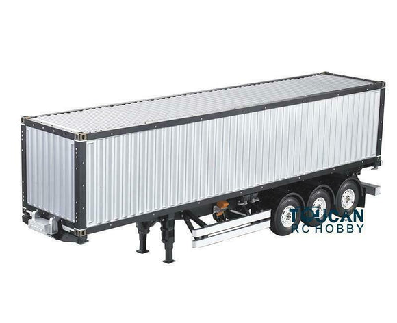 Toucanrc 1/14 Scale 3Axles Truck Radio Control 40ft Container Chassis Semi Tractor Trailer Unpainted KIT Model for TAMIYA Car